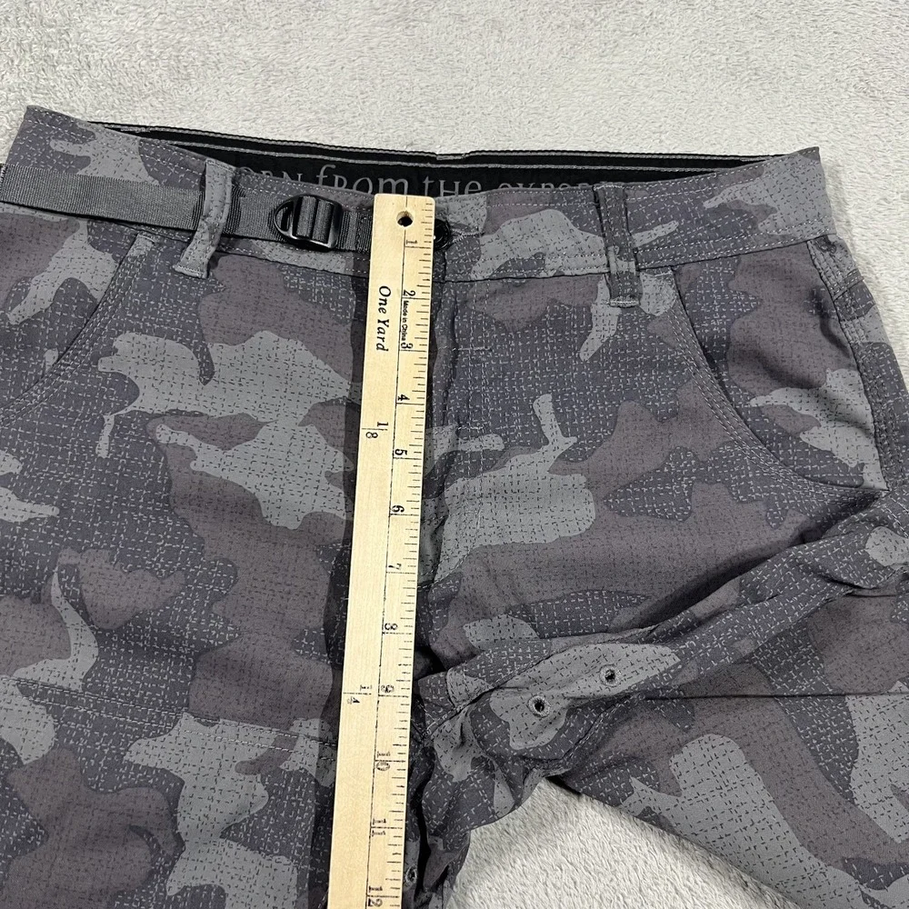 Prana Stretch Zion Shorts Mens 30 Gray Camo 10